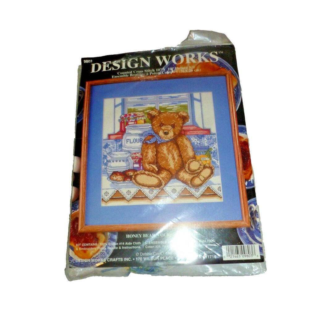 Design Works Honey Bear Counted Cross Stitch Kit #9803, 10" x 10"